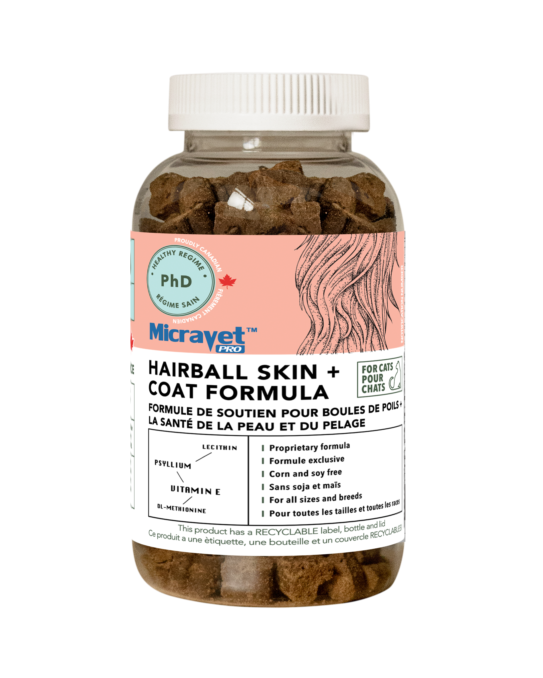 MicraVet™ Cat Skin & Coat Hairball Health Formula Soft Chews